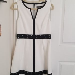 Karen Millen Black and White Dress w/ Pockets